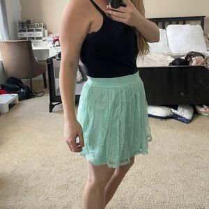 Forever21 Mint Lace Skirt